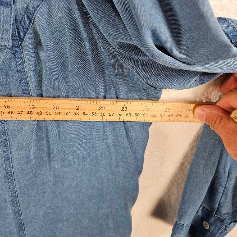 Jones New York Sport Chambray Button-Down Shirt Women's Size 2X - Picture 4 of 7